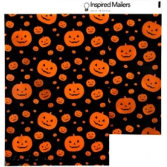 🆕 🎃 10 Jack O’ Lantern Pumpkin Halloween Mailers Shipping Bags Sticker Set New - Picture 2 of 4